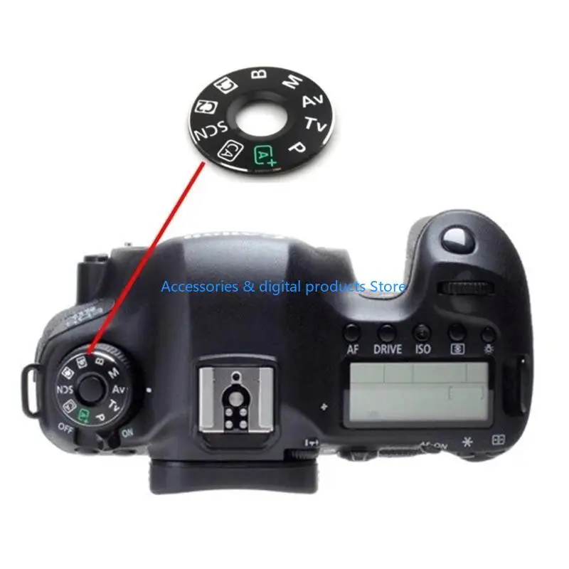 77JD Camera Top Cover Dial Button Label Sticker For 5D2 5D3 5D4 60D 70D 6D7D 80D 600D