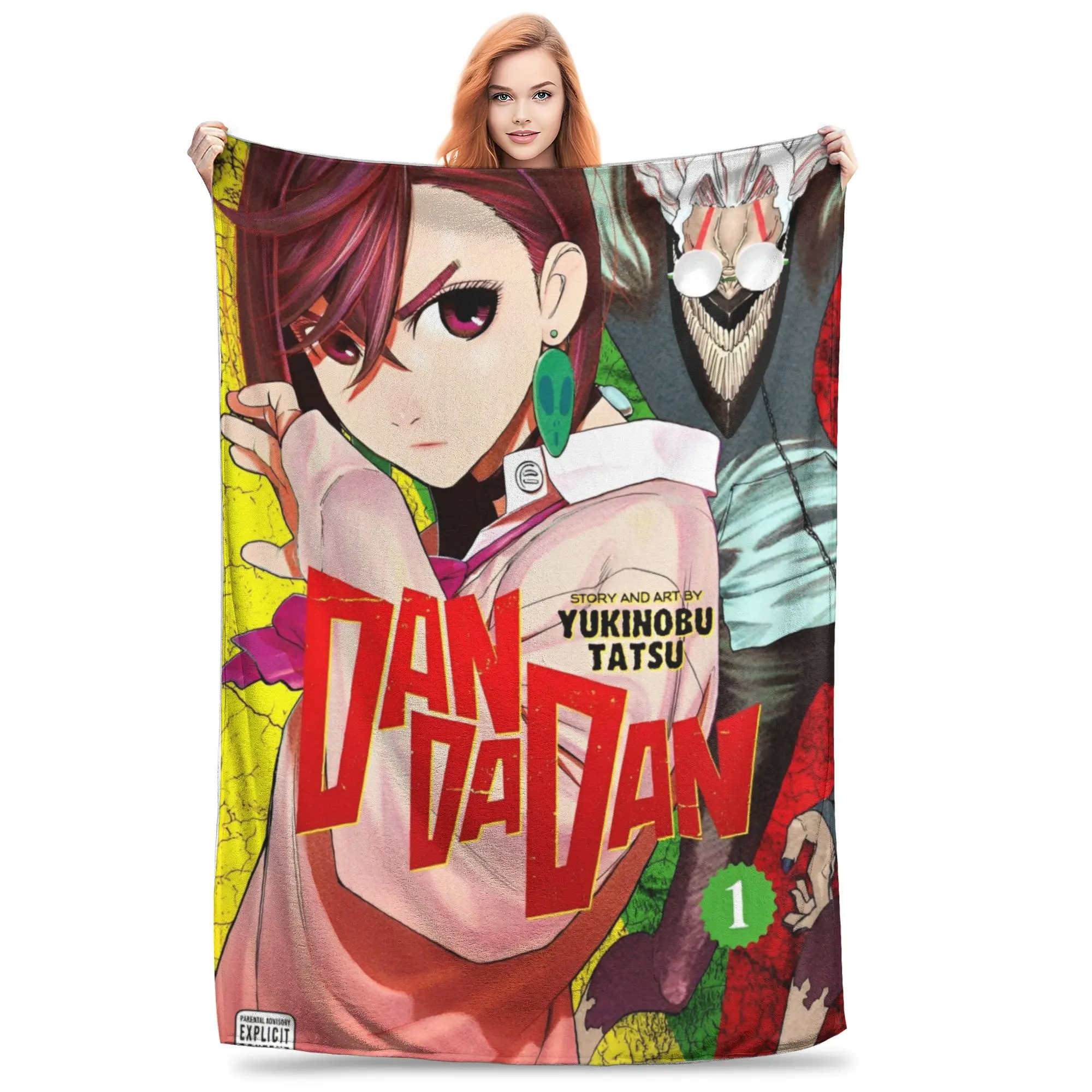 Dandadan Okarun Japanaise Anime  Blanket Flannel Spring Autumn   Lightweight Thin Throw Blanket for Sofa Couch Bedding Throws