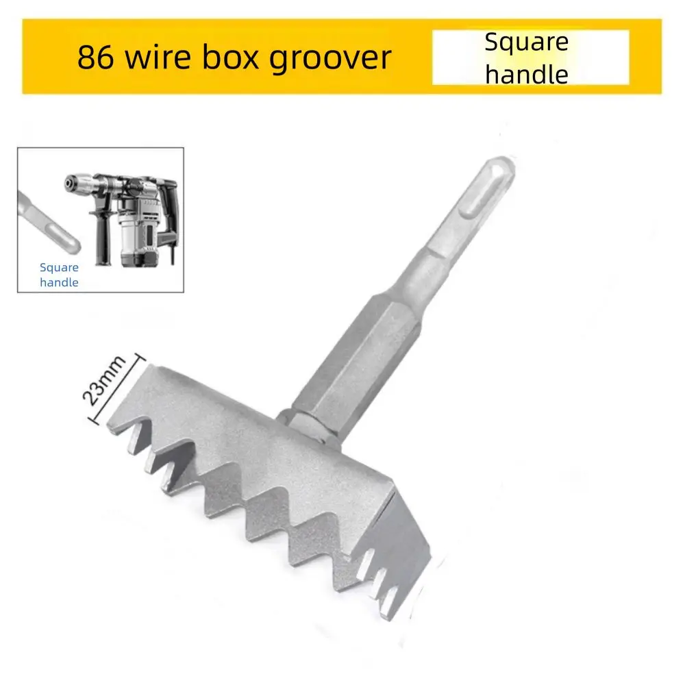 

Portable Square Hole Punch Multi-function Triangle Teeth Concrete Hole Bit Rectangle Slot Tool Square Hole Socket Sloter