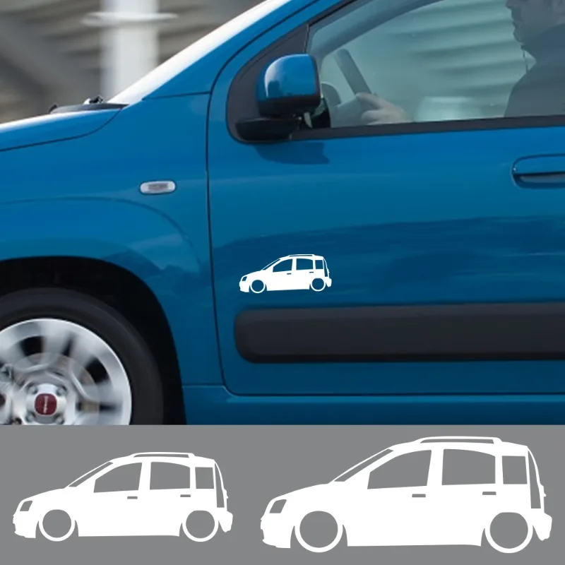 Engrave Car Sticker For Fiat Panda MK3 1 2 3 4x4 169 141 312 319 750 Cartoon Car Styling Vinyl Decor Decals Auto Tuning