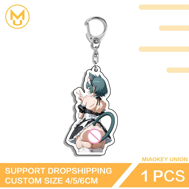 Maid Uniform Zenless Zone Zero Jane Doe Alluring Assedgy Unique Double Sided Keyring Adorable For Backpack Clothes Jewelry Gifts