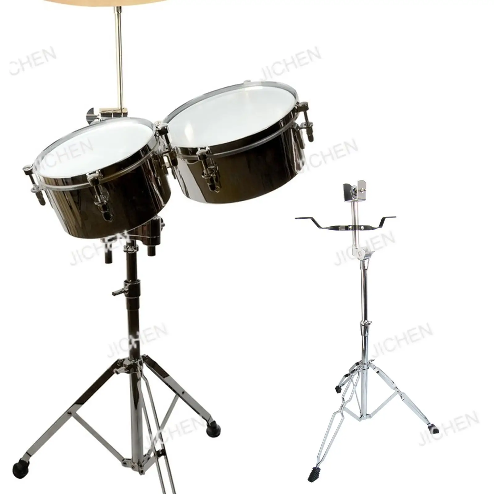 Neu versandte ArtikelBongos Stand Soportes de práctica de Bongos de altura ajustables portátiles