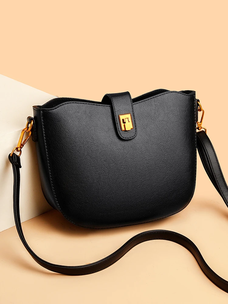 

Luxury Leather Women's Saddle Bag Crossbody Small Mobile Phone Bag f Circular ape Single oulder Handbag for Young Women