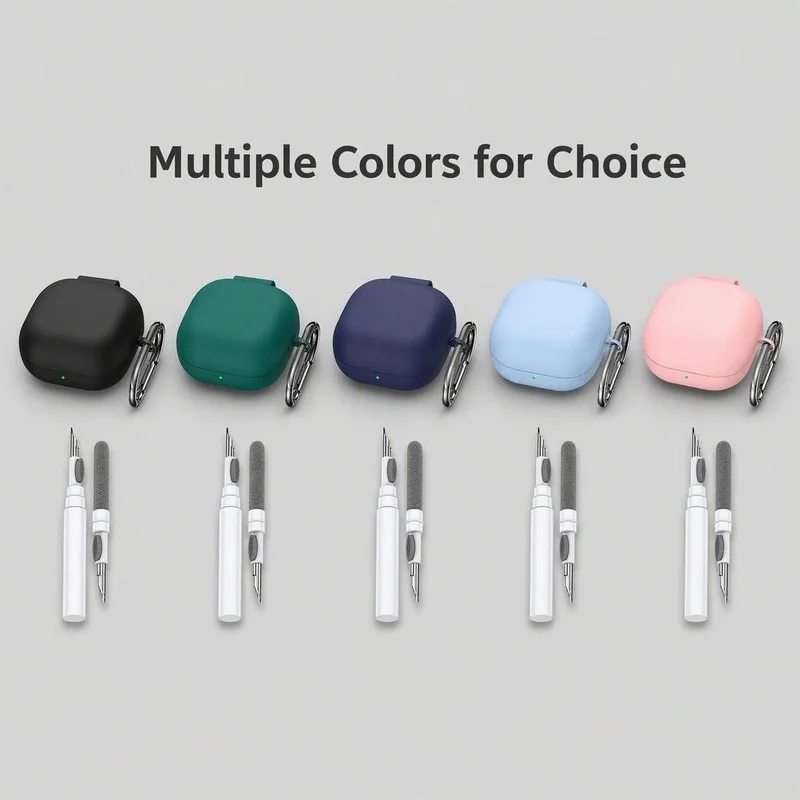 Silicone Case For Samsung Galaxy Buds Pro 4 2026 Earphone Case Cover With Keychain For Women Galaxy Buds 4 Buds 4 Pro Cute Case