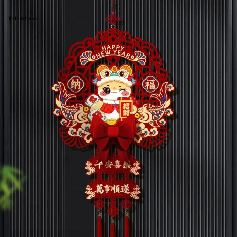 

Fu Character Pendant for 2025 Snake Year Celebration Felt Wall Hanging Ornament Dropship