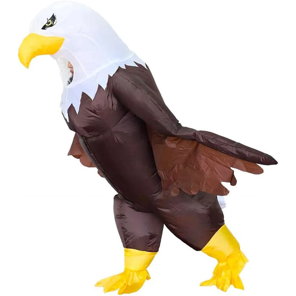 Inflatable Eagle Costume Air Blow Up Bald Eagle for Adult Halloween Costume Happy Independence Day Celebration Costume Suit