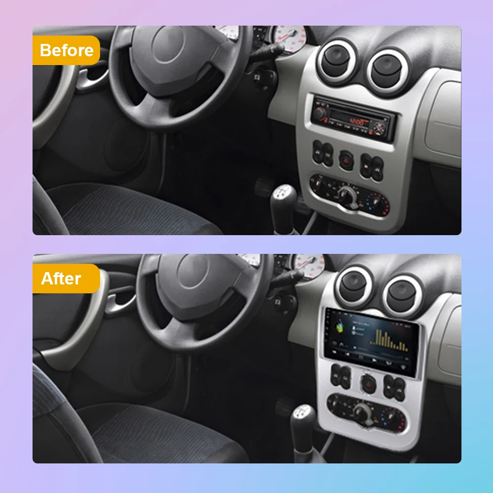 Car Radio 2Din Android Auto DSP Carplay Navigation For Renault Logan 1 Sandero 2009-2015 Multimedia GPS Autoradio WIFI RDS