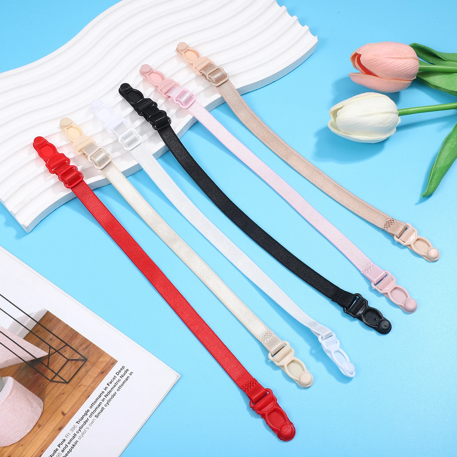 

6pcs Anti-slip Bra Strap Holders Buckle Lingerie Clip Adjustable Shortener Women Non-slip Shoulder Straps Sports Durability
