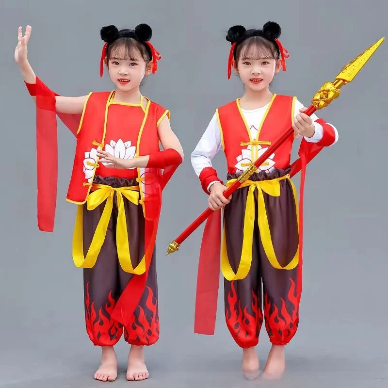 ชุดคอสตูมการ์ตูนซีรีส์ Zheta สำหรับเด็กชายและเด็กหญิง ชุด Na Tcha สำหรับวันเด็กและวันฮาโลวีน  ชุดเด็ก Six One