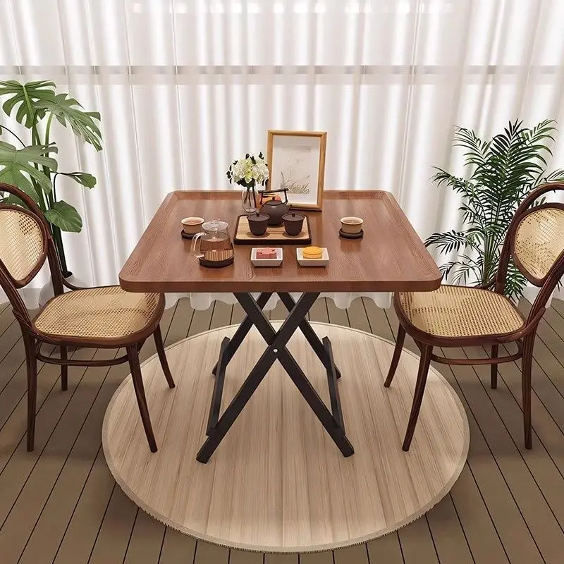 

Household folding folding dining table simple eating mahjong square tea