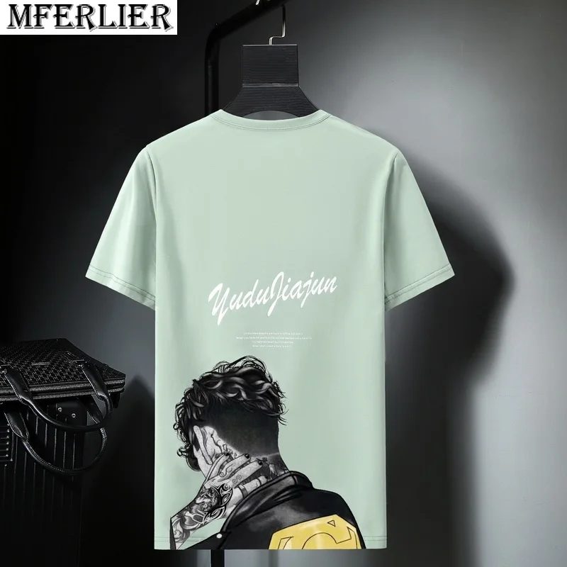 

high quality summer men letter tshirt short sleeve plus szie 8XL 9XL 74 72 70 mferlier hip hop high street tees tops