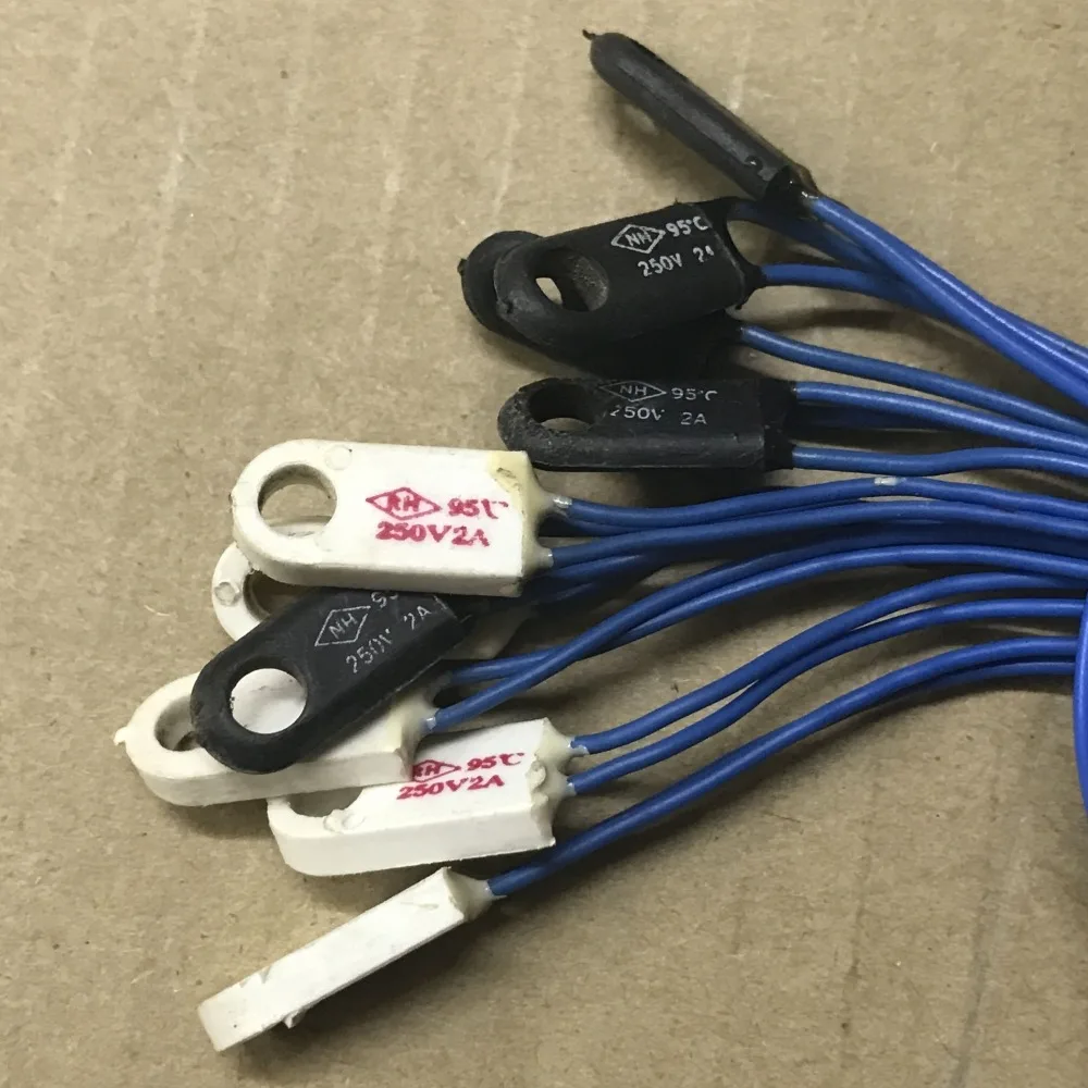 10 قطع مناسبة لميديا، تأمين محرك مروحة الماس 250 فولت 2 أمبير 95 °   ج درجة الحرارة فيوز المحرك الصمامات الخارجية