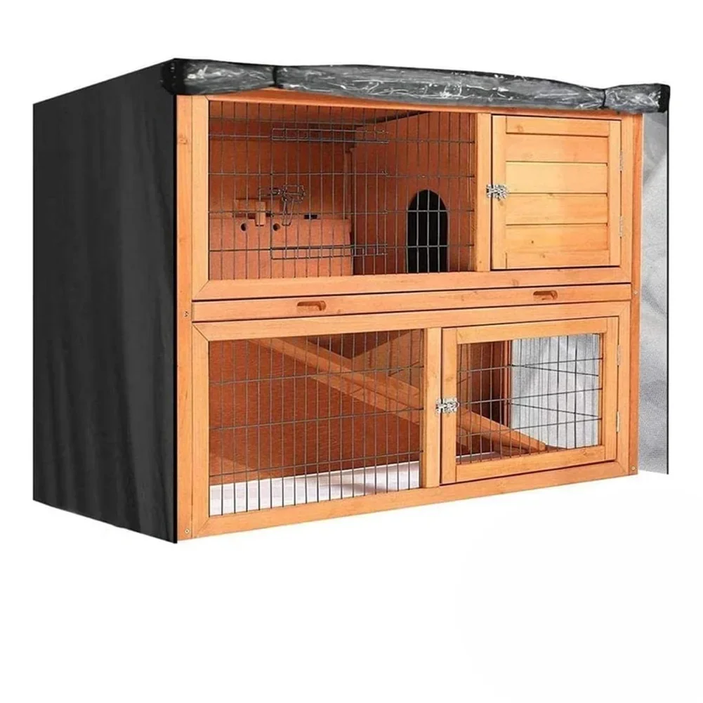 Waterproof Double Decker Rabbit Hutch Cover With Air Vents & Visible Lid Outdoor Garden Patio Protector Waterproof