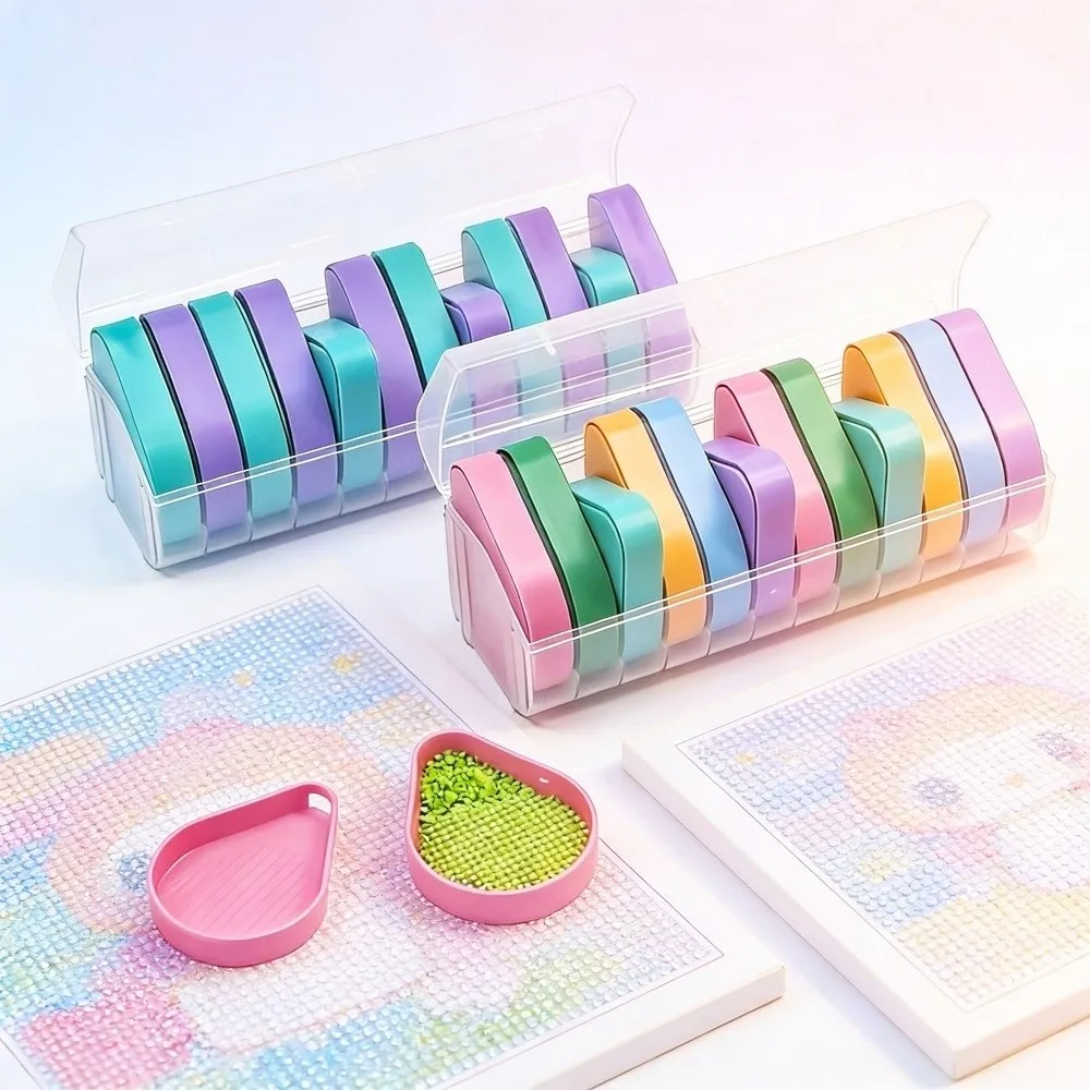 12pcs/Set Diamond Painting Tools Diamond Painting Tray Multi-grid Stackable Diamond Sorting Tray DIY Craft Anti-spill