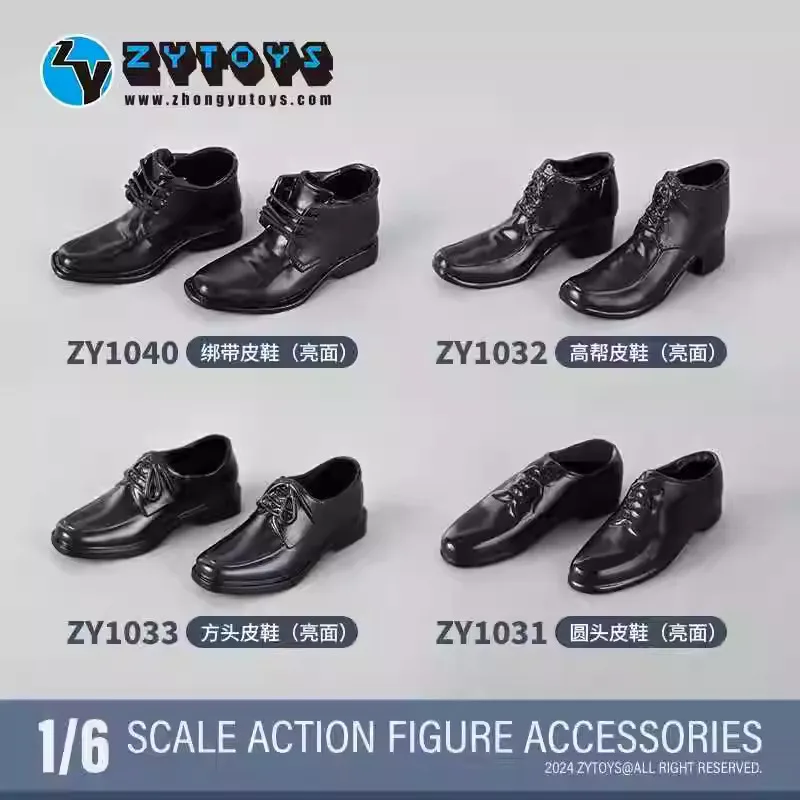 

1/6th ZYTOYS Fashion Trendy For Man Male Shoe Boots Office Toys Model PVC Material 4 Color Option For 12" Action Figure Collect