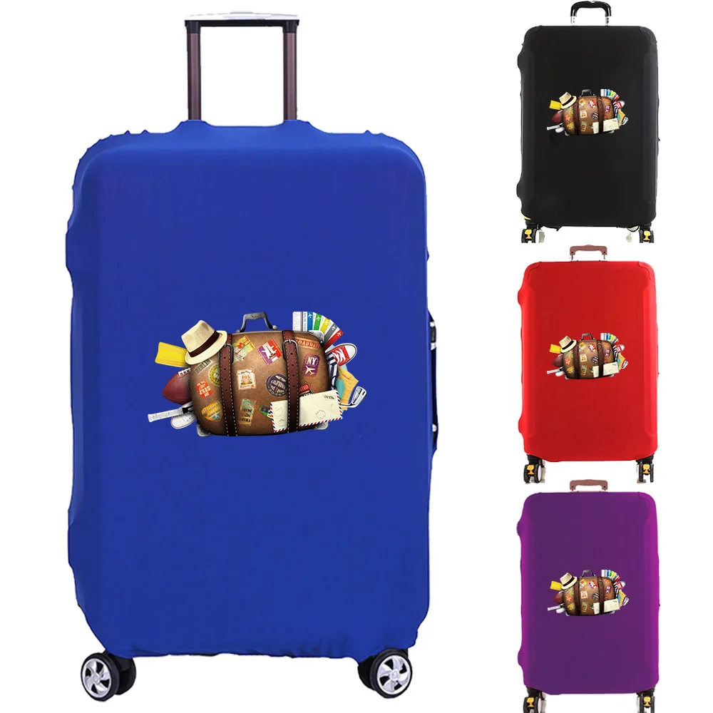 Bagagehoes Kofferbeschermer Kofferpatroon Print Dikkere elastische stofkap tot 18-32 inch trolleykoffer Reisaccessoires