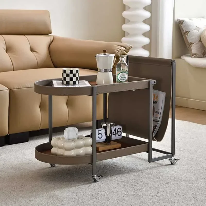 Mesa de centro coreana de estilo nórdico para sala de estar, pequeña, estrecha, diseño italiano único, mueble único