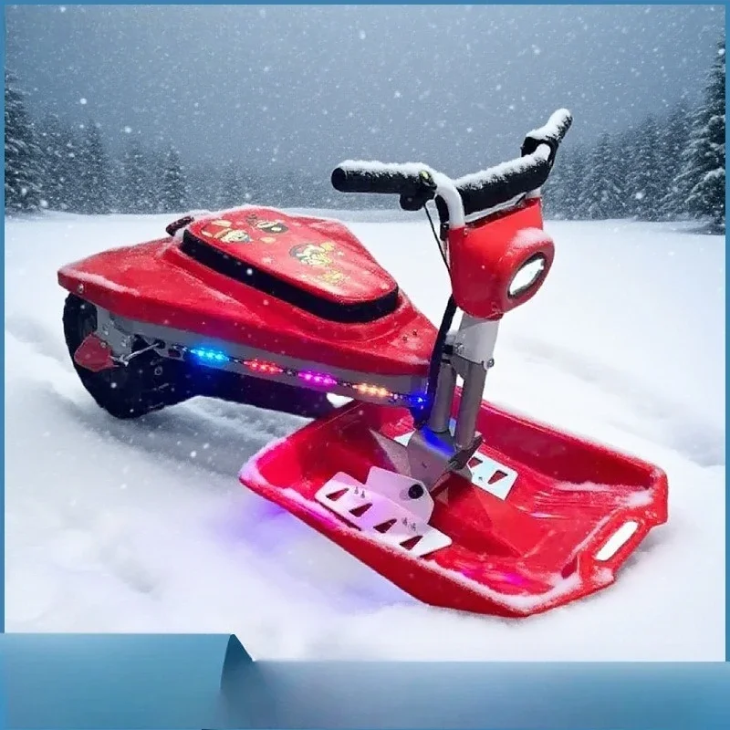 Snowmobile, ATV, single and double adult tracked sleigh ski