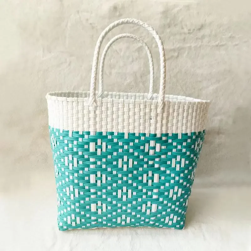 Handmade Bag Boutique Weaving Cabbage Basket Shopping Large Capacity Colored Handheld Female Bag Beach Gift Beautiful