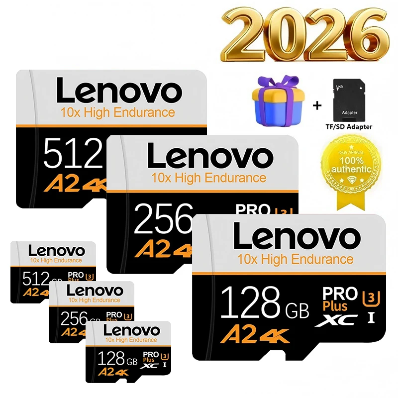 Tarjeta de memoria Micro TF SD Lenovo Extreme SD de 256GB 16GB 16GB C10 TF Flash Card para teléfono Xiaomi, cámara, tableta, PC, para cámara S