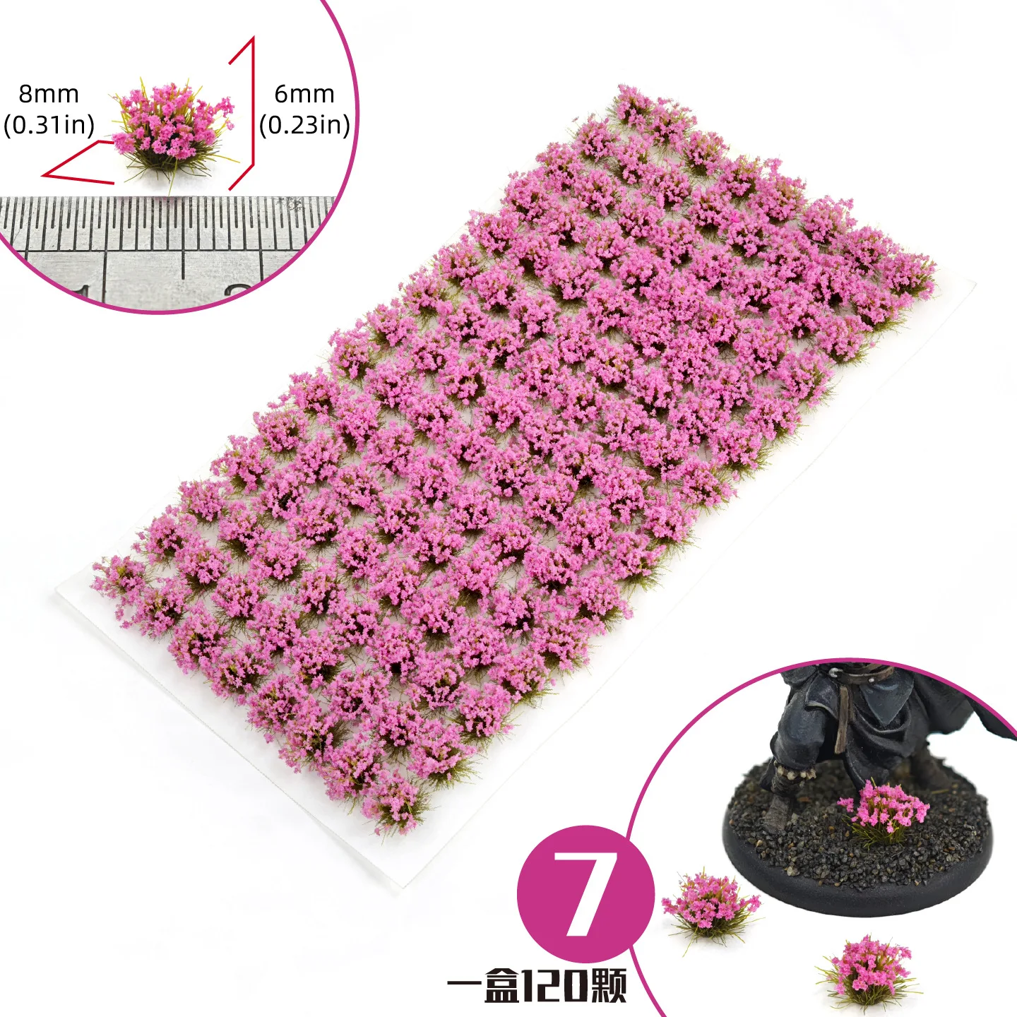 모래 테이블 건물 만들기위한 다채로운 꽃 잔디 클러스터 모델 키트 마이크로 풍경 재료 디오라마 액세서리 1 상자