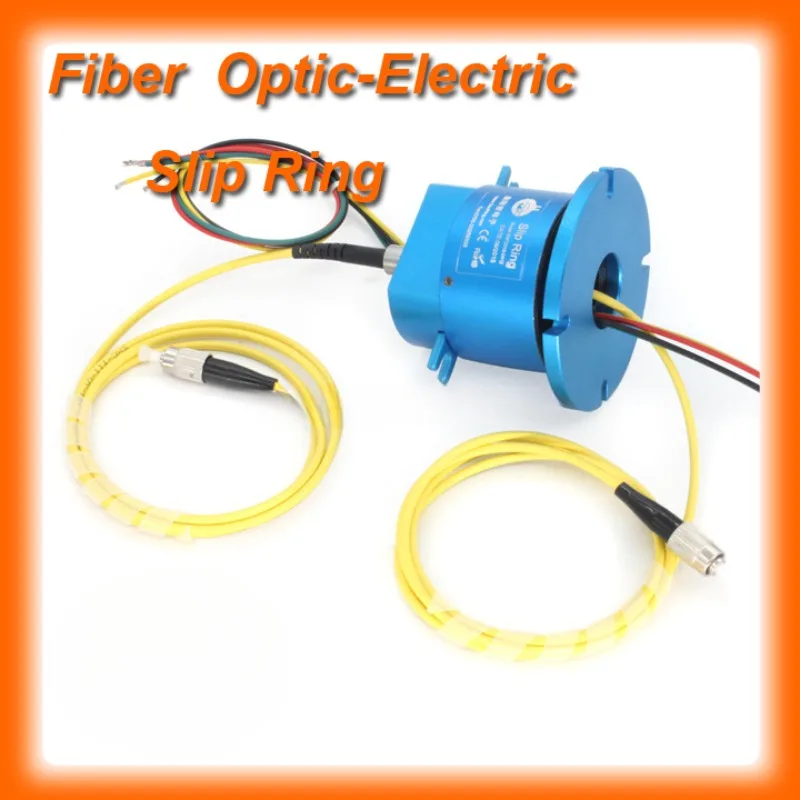 Fiber Optic-electric Slip Ring / Rotary joint with 1 channel fiber optic+4 circuits 10A