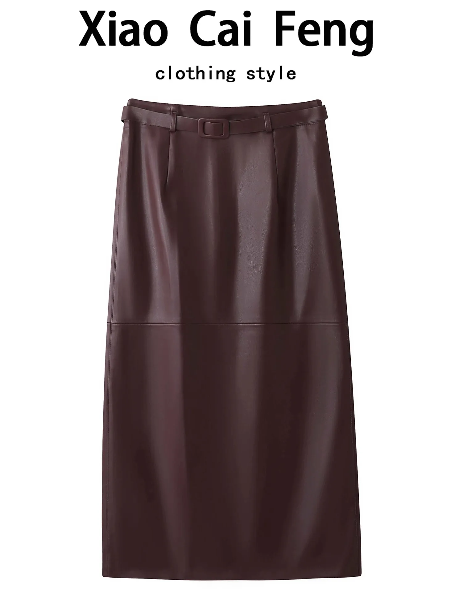 

Ankela красная кожаная юбка с высокой талией байкерская юбка с разрезом f длиной женские весенне-осенние повседневные облегающие юбки Faion