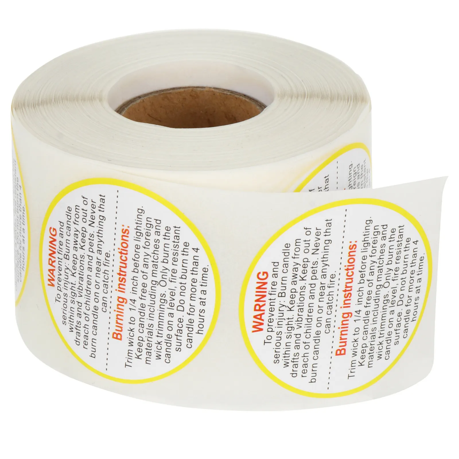 

1 Roll Safety Sticker Warning Label Removable Adhesive Decals for Jar Tins Containers Wax Melting Safety