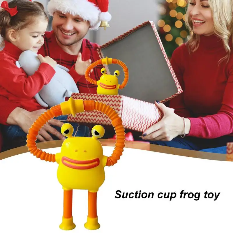 Children Suction Cup Toys Frog Pop Tubes Stress Relief Sensory Toys Telescopic Fidget Toy Anti-stress Squeeze Toy for Kids Gifts