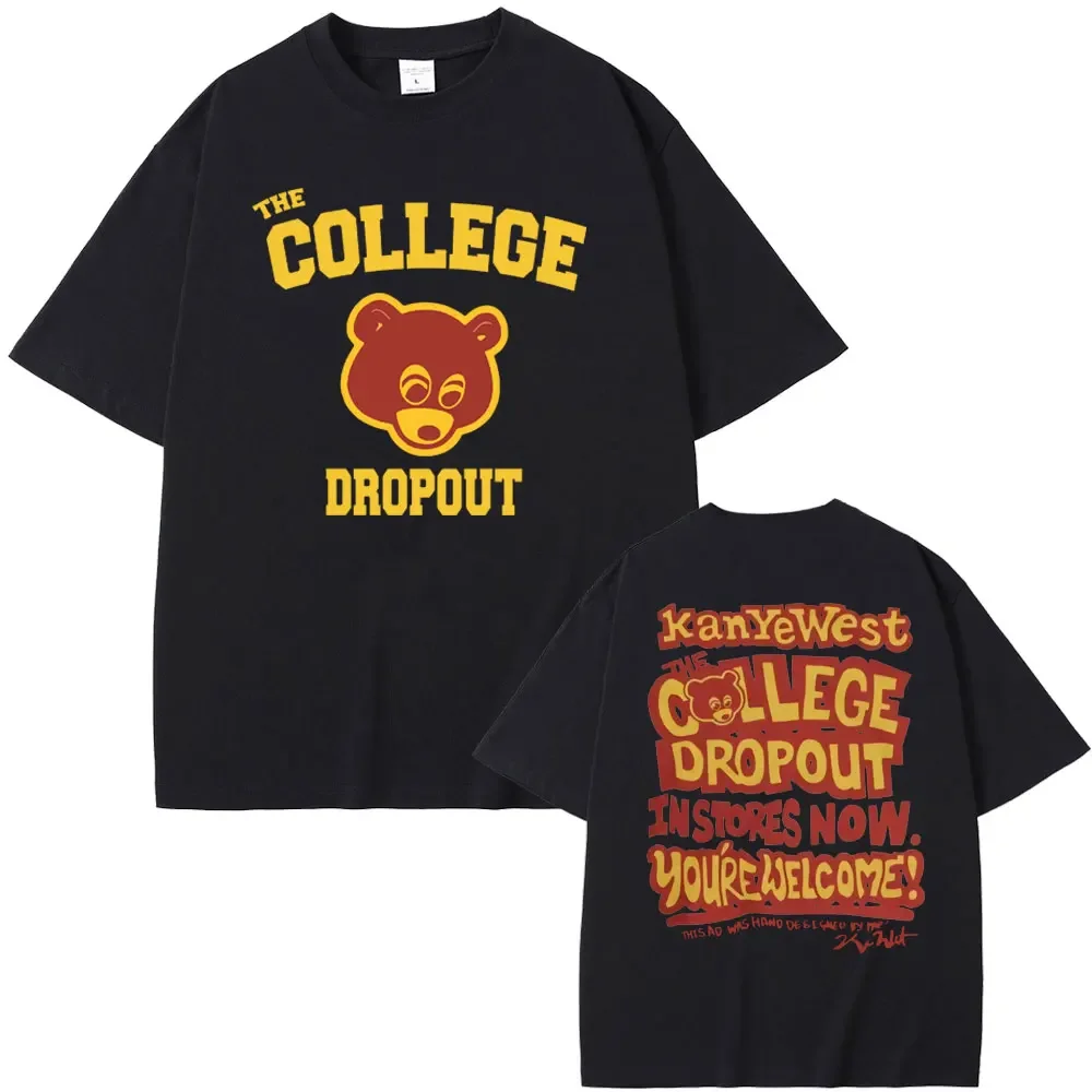 

Best Famous Kanye West The College Dropout Music Album Graphics T-shirt Men Women Hip Hop Rap Oversized Tshirt Male Vintage Tees