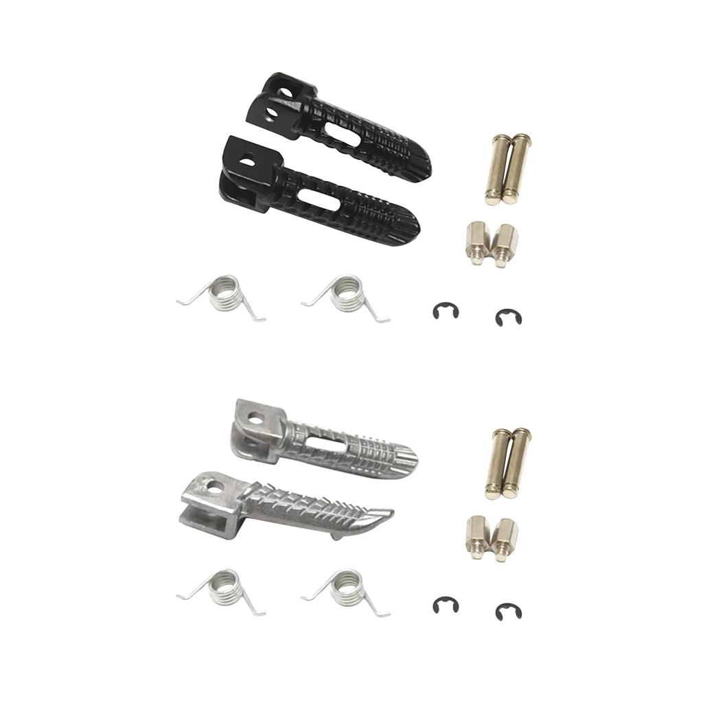 Motorcycle Aluminum Front & Rear Footpegs Pedals Part for Suzuki GSXR600 GSXR750 GSXR1000 Black Accessory 2001-2014
