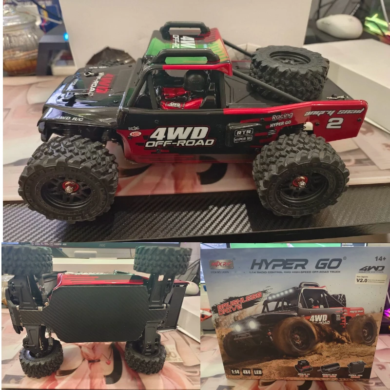 Brushless 4WD High Speed MJX 14209 1:14 RC Desert Truck Off Road Buggy Professional Remote Control Hobby Model Gift