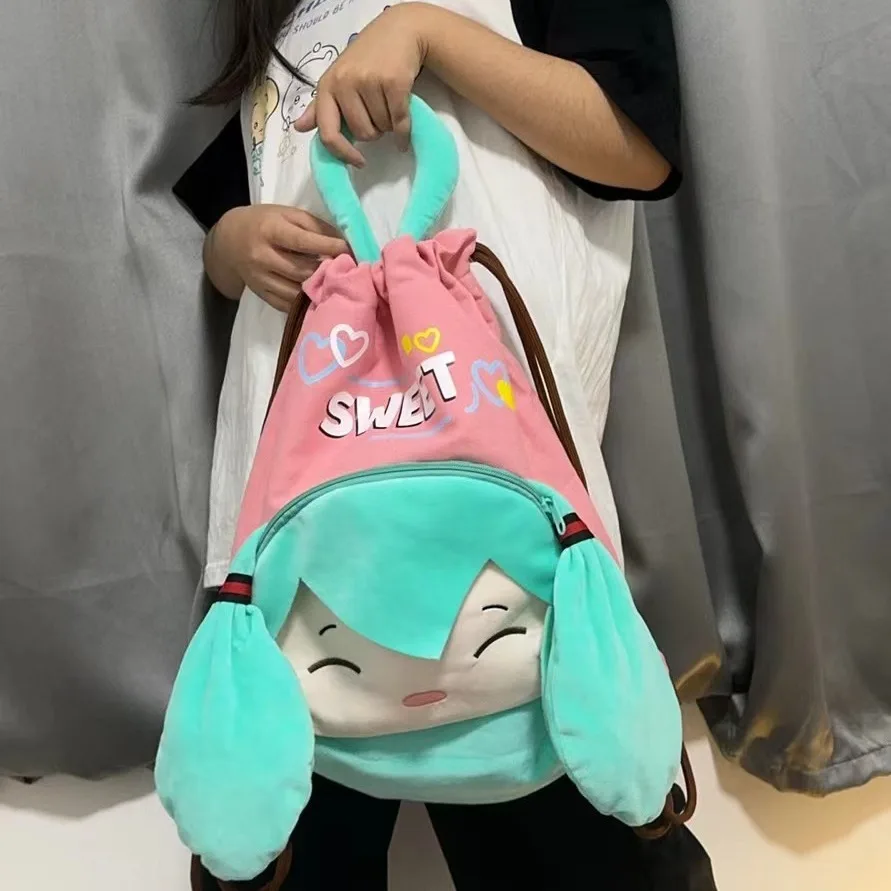 Hatsune Miku anime periferiche cartone animato zaino studente letterario portatile borsa da scuola di grande capacità borsa da scuola carina della ragazza