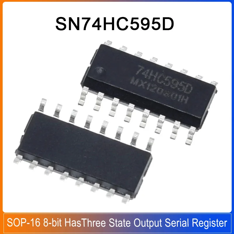 10 шт. 74HC595D SN74HC595D SN74HC595DR SOP-16 8-bit HasThree State выход последовательный Регистратор