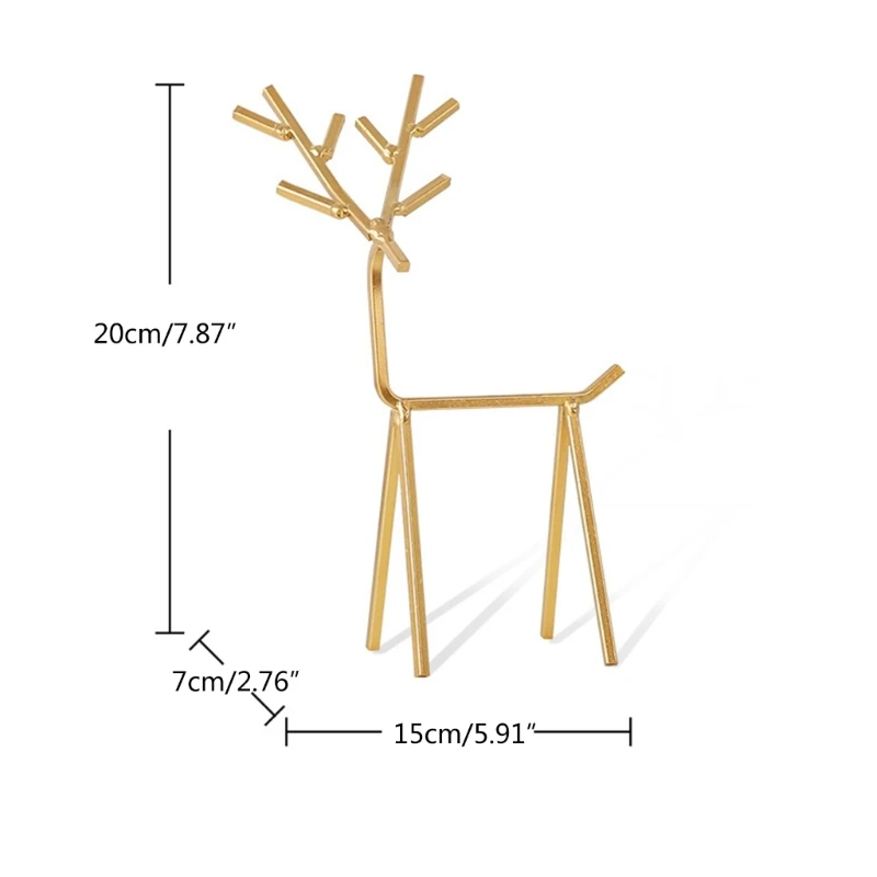 Dustproof Jewelry Display Rack Deer Necklace Earring Holder Modern Jewelry