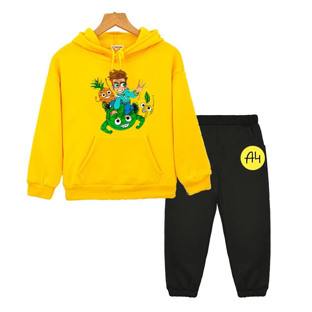 Merch-Ensemble de sweat à capuche pour enfants, sweat-shirt, pull, veste, vêtements de boutique, anime, unisexe, A4, automne