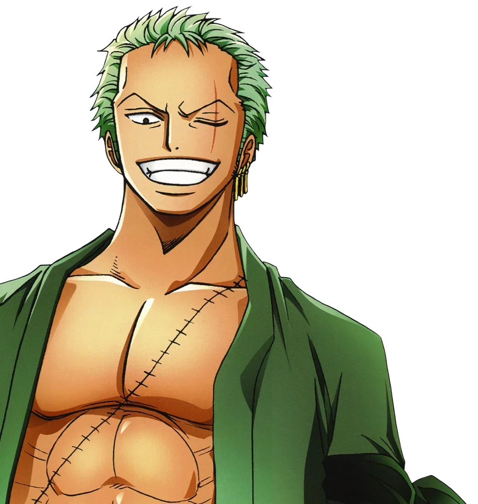 Roronoa Zoro Kawaii Smile One Piece Weatherproof Anime Sticker Car Decal 3