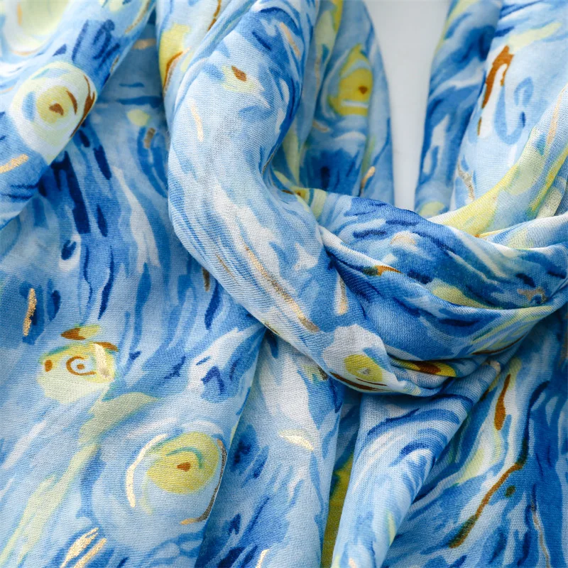 2024 New Women Cotton Scarf flower Print Hijab soft Shawls and Wraps Tessale Female Foulard Designer pashmina Bandana Headscarf