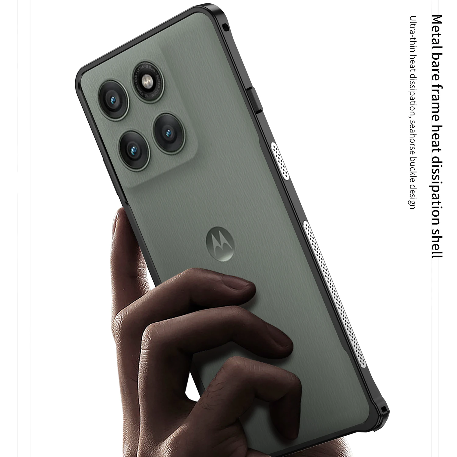 Etui na Motorola Edge60 60S 60 Fusion, prosta ramka ze stopu aluminium, przyjazna dla skóry, odporna na upadki obudowa na MOTO Edge 60 S Fusion — zdjęcie produktu 4