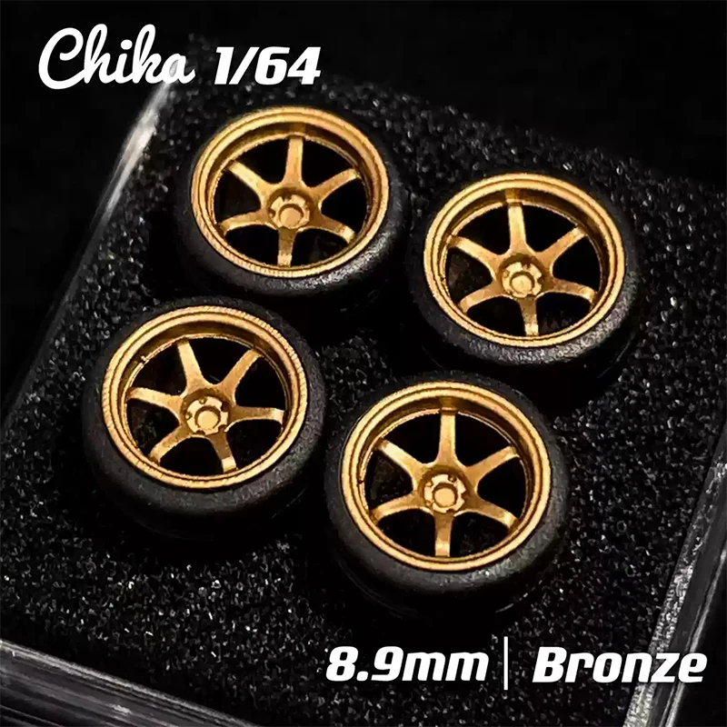 1/64 Chika Advan R6 modified wheels 9.8mm simulation scale alloy toy die-cast car model accessories parts modification wheels