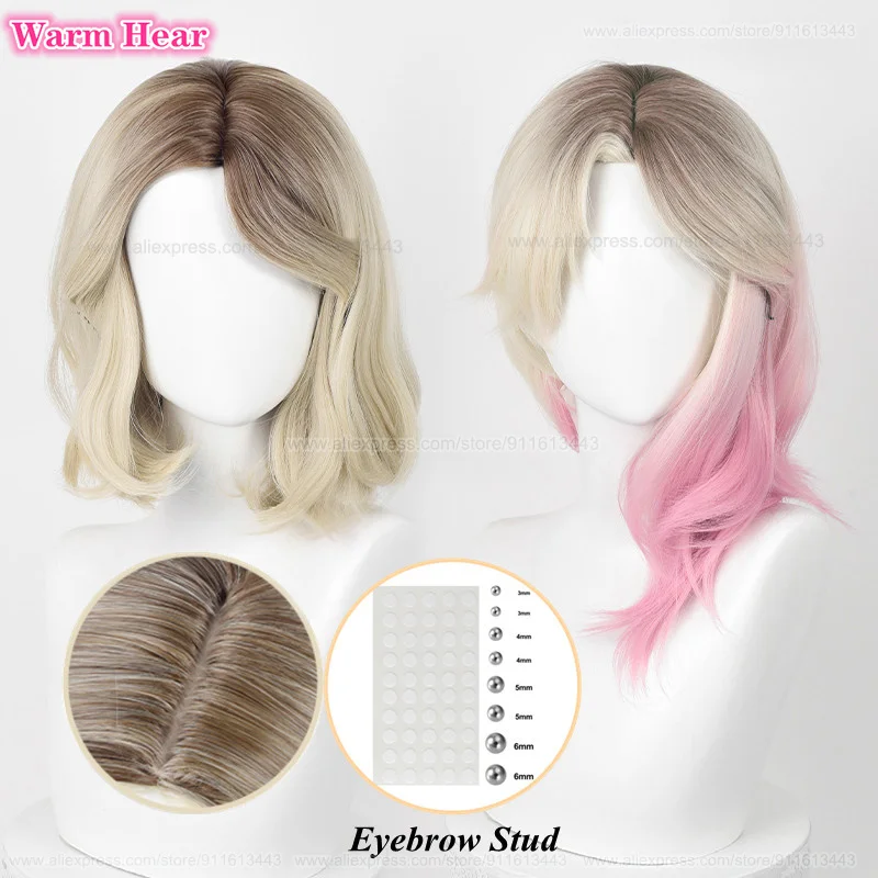 2 Stile Gwen Stacy Cosplay Perücke Cosplay Frauen 35cm/45cm Farbverlauf Gwen Cosplay Perücke hitze beständige synthetische Party Perücken Perücke Kappe