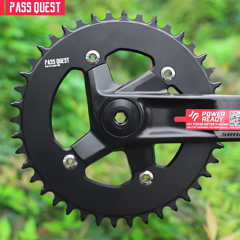 

PASS QUEST R107 Bcd Chainring For Rival 1X system Road Bike Chain Ring Narrow Wide Teeth Aero Crown Axs 12 Speed Chainwheel