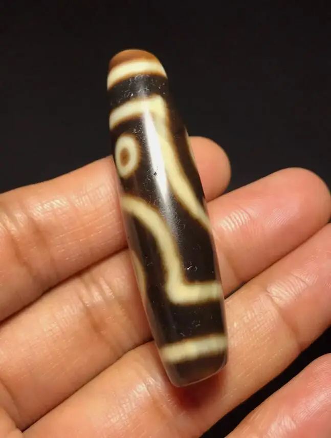 Himalayan Old Agate Ancient Tibetan DZI Beads Rare 4 Eye Amulet Pendant #5601