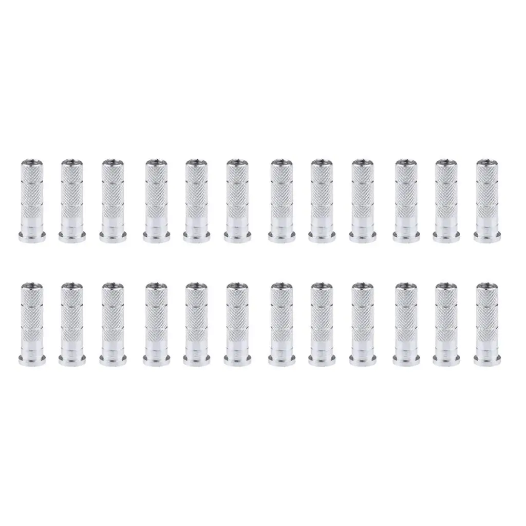 

24 Pieces Aluminum Arrow Inserts 6.2mm Threaded Archery Accessories for Professional Hunting