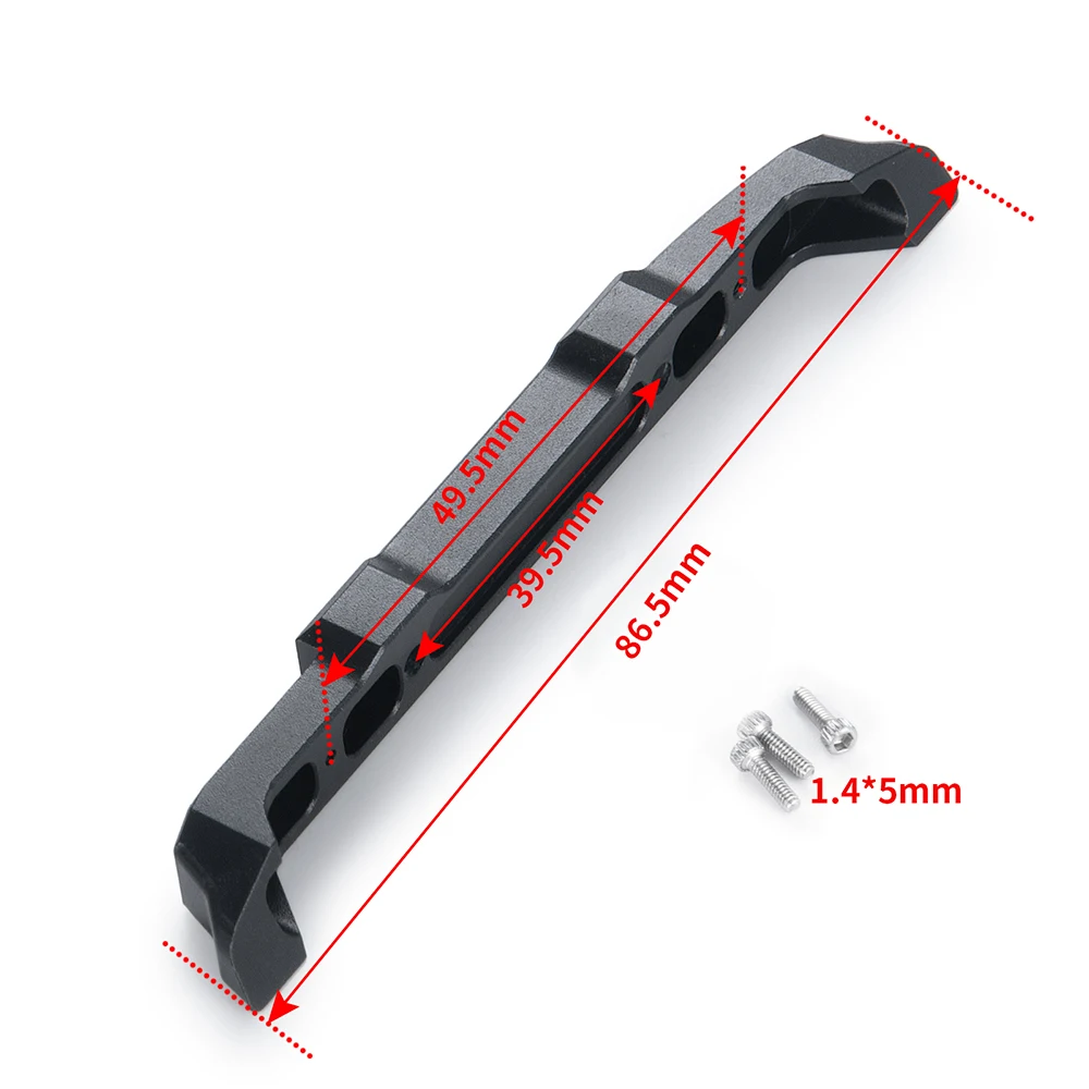 AXSPEED Metal Anti-collision Front Rear Bumper with LED Lights for Axial SCX24 AXI00006 Bronco 1/24 RC Crawler Car Parts