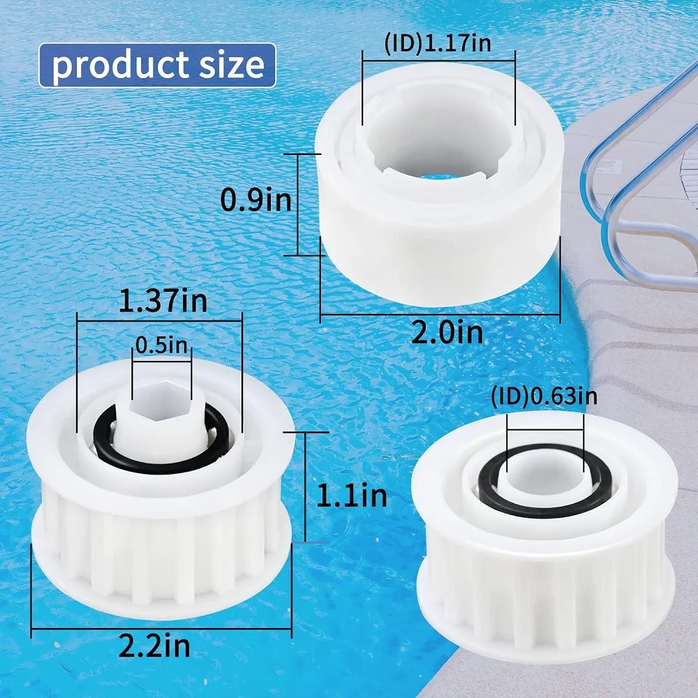 4 Pack Guide Wheels 2 Pully Gears 3884997-R6 compatible with Dolphin Nautilus CC Plus Premier Pool Cleaner Accessories