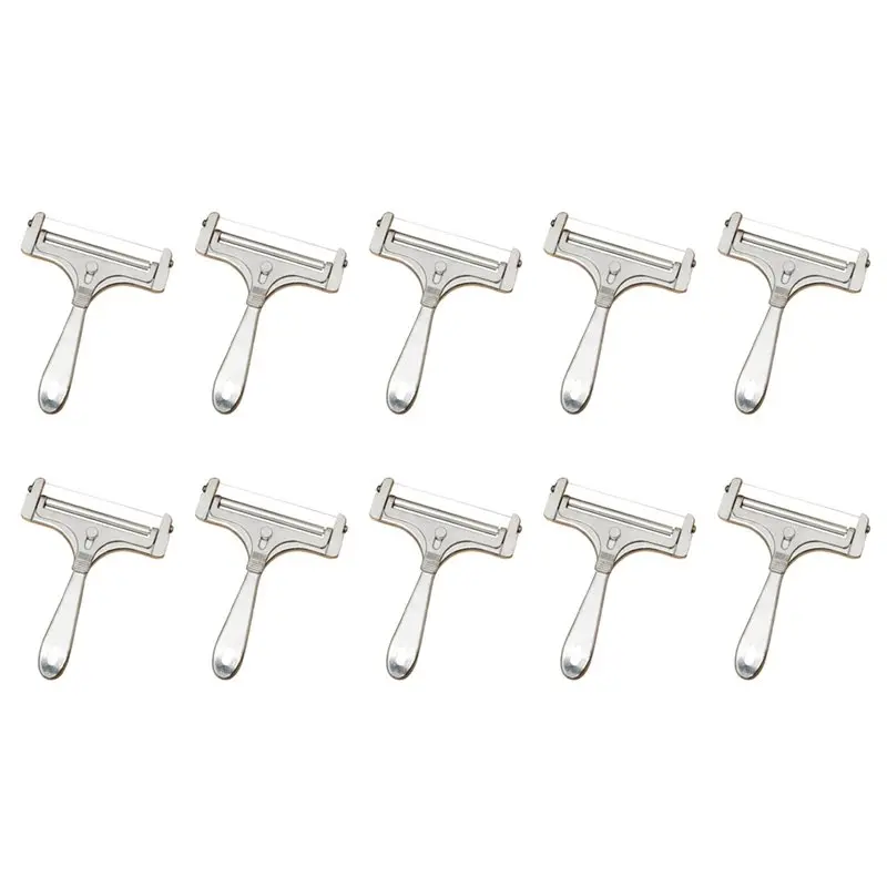 M11K-Adjustable Cheese Slicer Grater Stainless Steel For Slicing Butter Making Cheese Shavings Multi Functional 10Pcs
