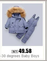 Winter Warm Down Jackets Boys Thicken Jumpsuit Parka Overalls Baby Toddler Girl Clothes Kids Snowsuit Children Clothing Set 2pcs
