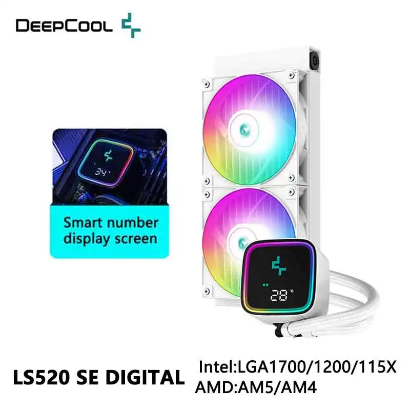 DeepCool LS720-SE-DIGITAL 360mm AIO Liquid Cooler with RGB Screen