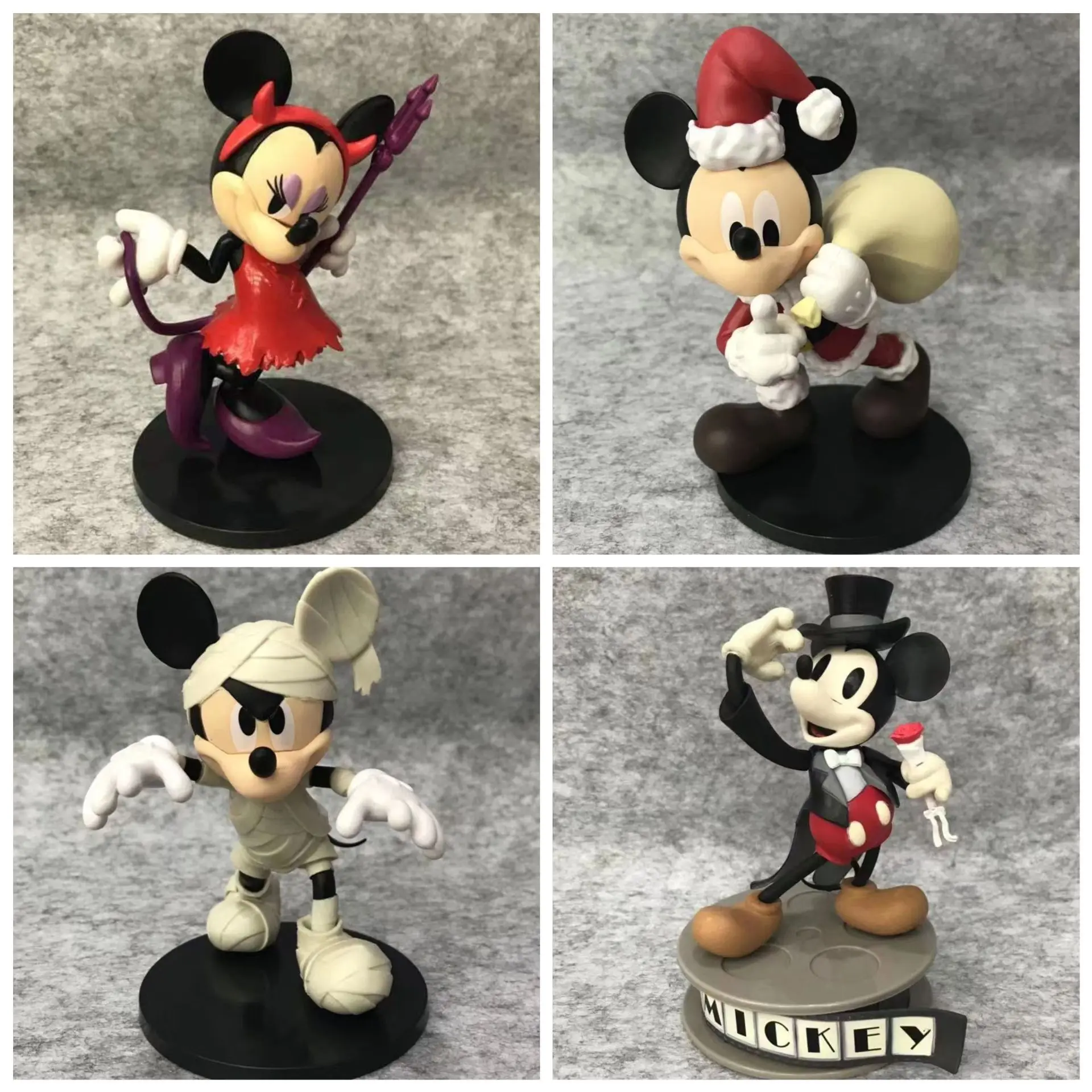 

Cartoon Anime Figure Doll Christmas Mickey Little Devil Minnie Collection Car Decoration Children Toy Action Figure Model Gift